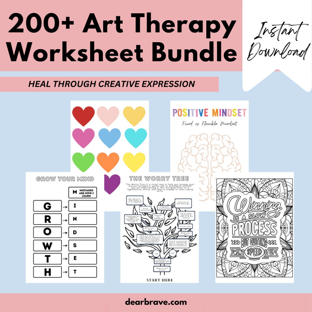 200+ Art Therapy worksheet Bundle