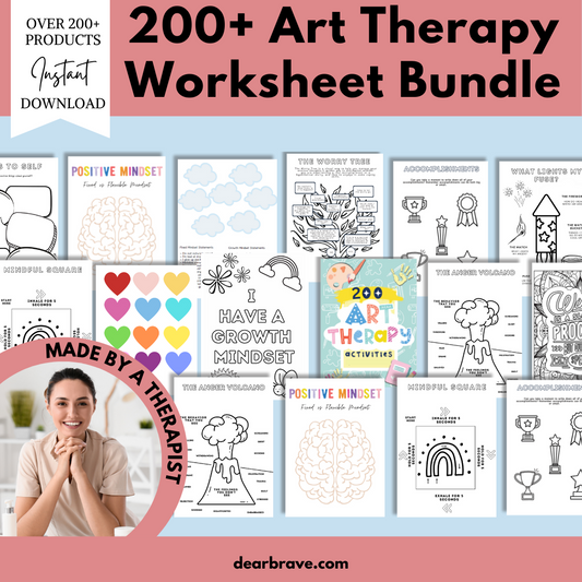 200+ Art Therapy worksheet Bundle